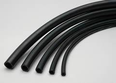 Oil resistant hose in black and diverse sizes